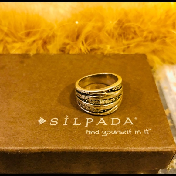 Silpada Jewelry - Silpada Organics Ring Cubic Zirconia, .925 sz. 6
